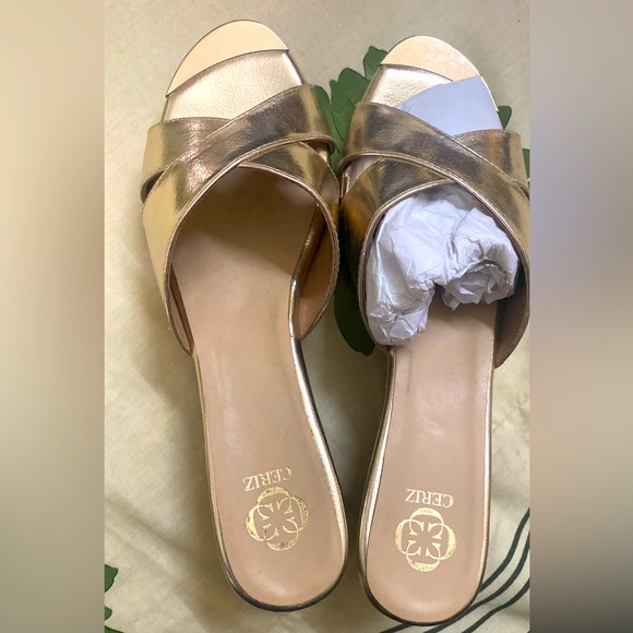 SILVERFAIRY Shoes - ❌SOLD❌BRAND NEW WEDGES WITH MATT GOLD CROSS OVER STRAP IN SIZE 41!!